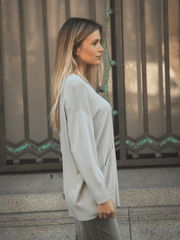 Camisola malha bolsos oversized - Spaccio.pt