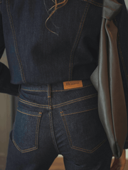 Jeans com dobra na parte inferior blue | Spaccio by Cristina - Spaccio.pt