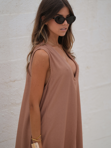 Vestido longo fluido
