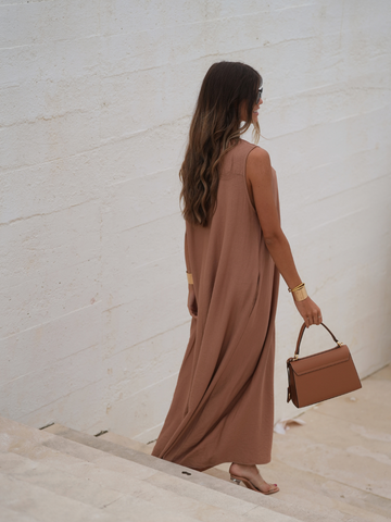 Vestido longo fluido