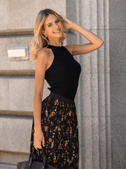 Saia plissada Golden Flower - Spaccio.pt