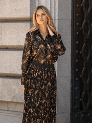 Saia plissada Golden Flower - Spaccio.pt
